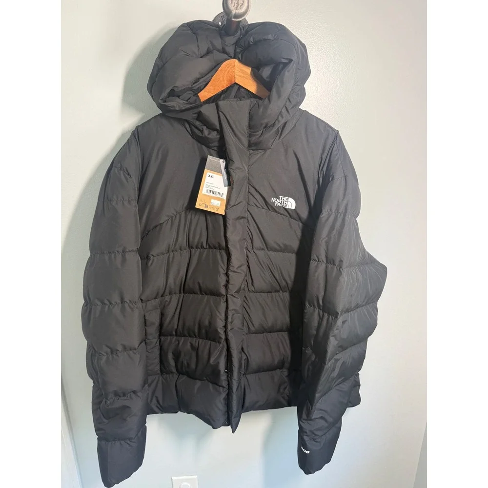 The North Face Mens Baltic Down Puffer Hoodie Black 600-Fill Jacket NF0A7V6WJK3